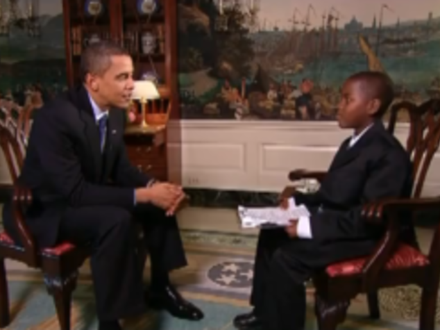 USA: TERZO GRADO IN TV, OBAMA INTERVISTATO DA CRONISTA 11 ANNI