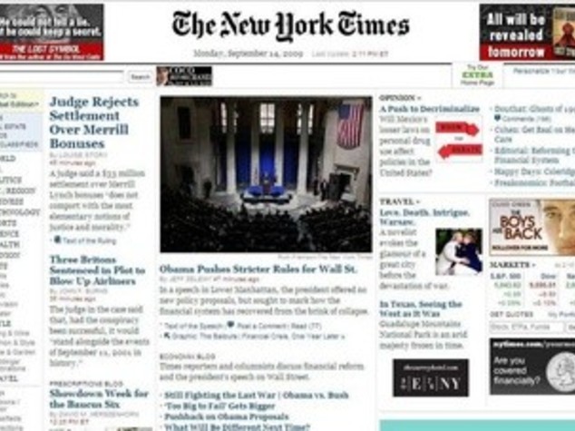 USA: NEW YORK TIMES, ATTENTI UN BANNER-VIRUS SUL NOSTRO SITO