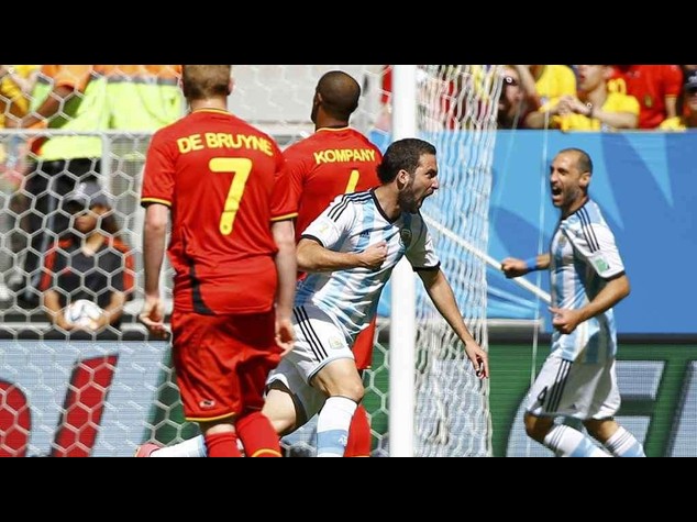 Argentina-Belgio 1-0, gol-capolavoro di Higuain dopo 6 minuti