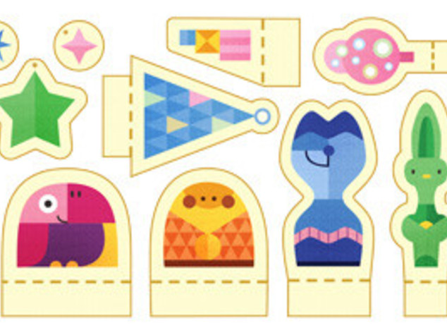 Doodle da ritagliare, gli auguri di Natale di Google