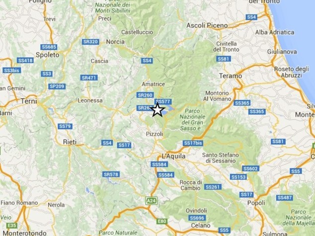 Scossa di terremoto a l'Aquila
