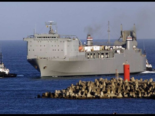 U. S. ship to pick up Syrian chemical weapons from Italy