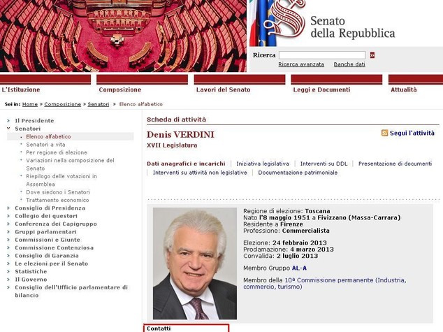 Verdini cambia 'casa', ma non indirizzo