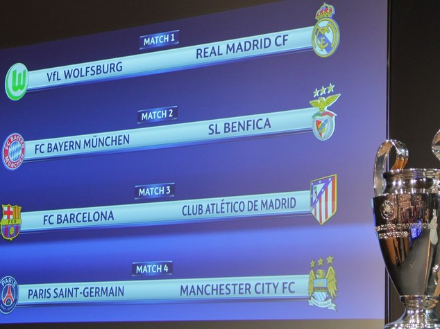 Quarti Champions, Bayern-Benfica e Barcellona-Atletico