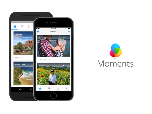 Facebook lancia Moments, app per condividere foto