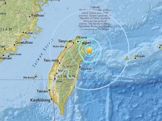 Taiwan: terremoto magnitudo 5,8, scosse avvertite anche a Taipei