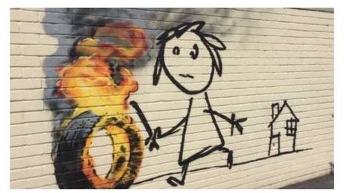 Sorpresa, 'regalo' di Banksy a scuola elementare di Bristol