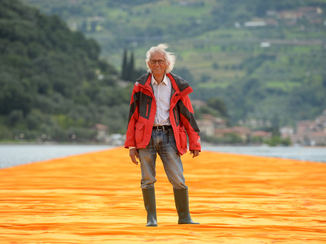 Iseo: apre la passerella di Christo, tra i primi Boschi e Maroni
