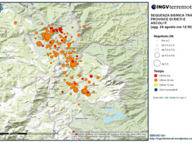 Terremoto: Ingv, scossa 4.7 in provincia di Perugia