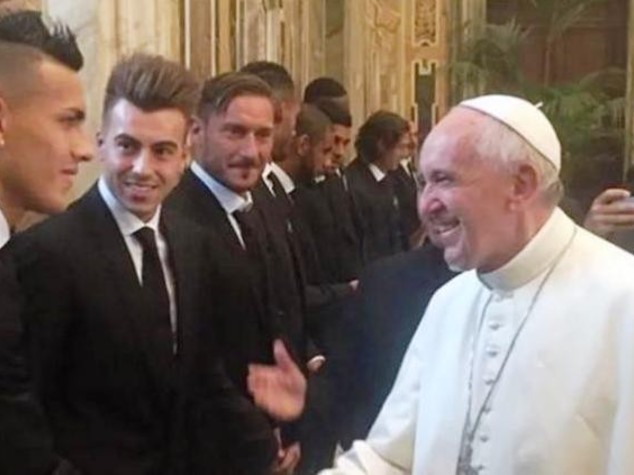 La Roma in udienza da Papa Francesco