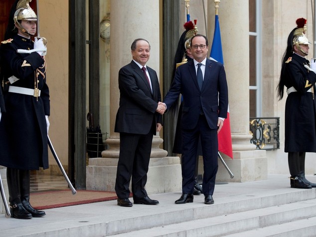 Iraq: Barzani da Hollande a Parigi, focus su Isis e Mosul