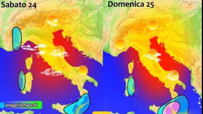 Meteo:weekend con sole, allerta nubifragi su Sicilia e Calabria