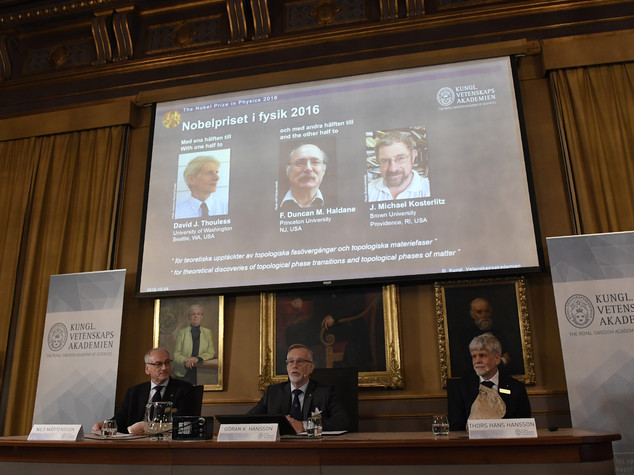 Nobel Fisica a trio Gb su forme inusuali della materia