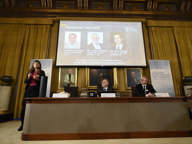 Nobel per la Chimica a trio per nanomacchine