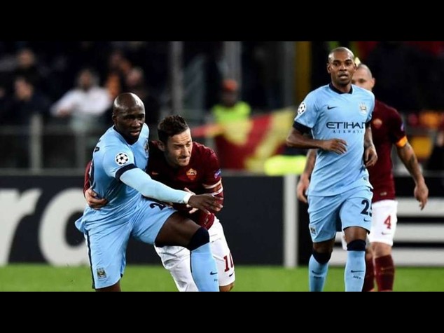 Il Manchester City batte la Roma 0-2, inglesi qualificati