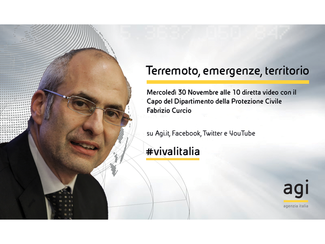 Fabrizio Curcio in diretta web all'Agi