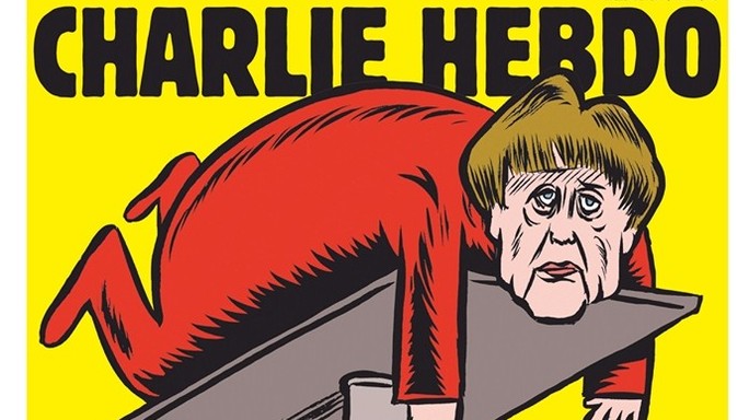 Charlie Hebdo sbarca in Germania, Merkel 'testimonial'