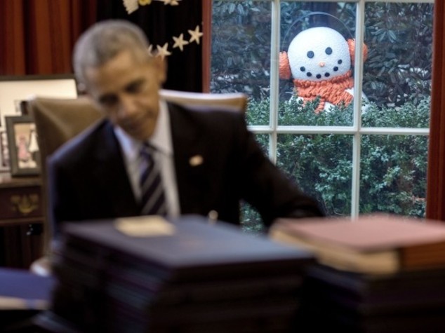 Obama ha paura... dei pupazzi di neve