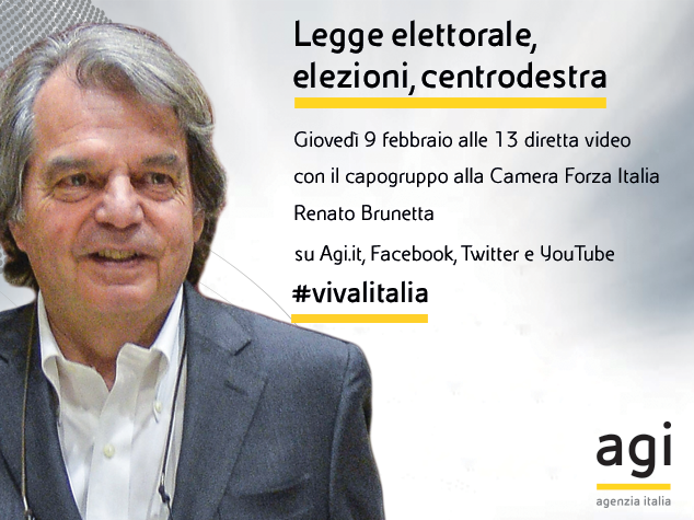 Renato Brunetta alle 13 in diretta web a 'Viva l'Italia'