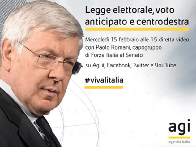 Paolo Romani alle 15 in diretta web a 'Viva l'Italia'