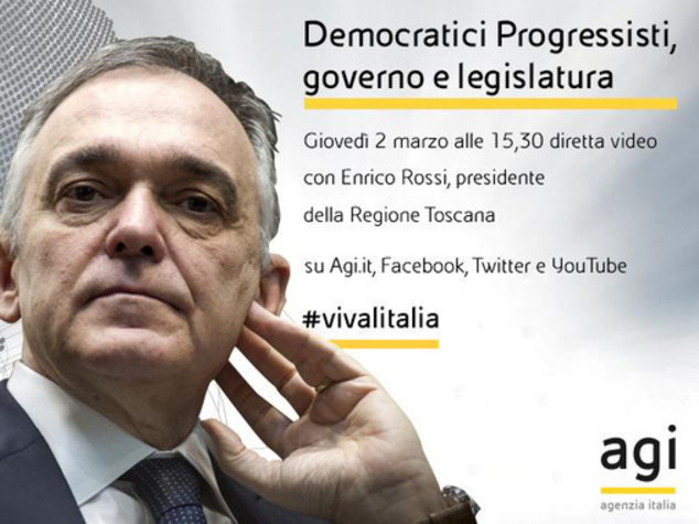 Enrico Rossi alle 15.30 in diretta web a 'Viva l'Italia'
