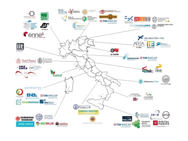 Una mappa ha raccolto 59 centri dell'innovazione italiana