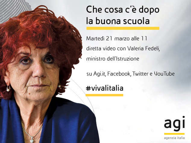 Valeria Fedeli alle 11 in diretta web a 'Viva l'Italia'