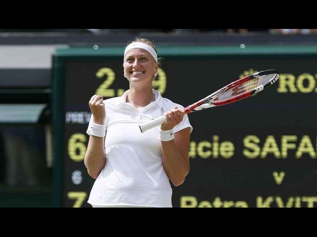 Wimbledon, Kvitova e' la prima finalista