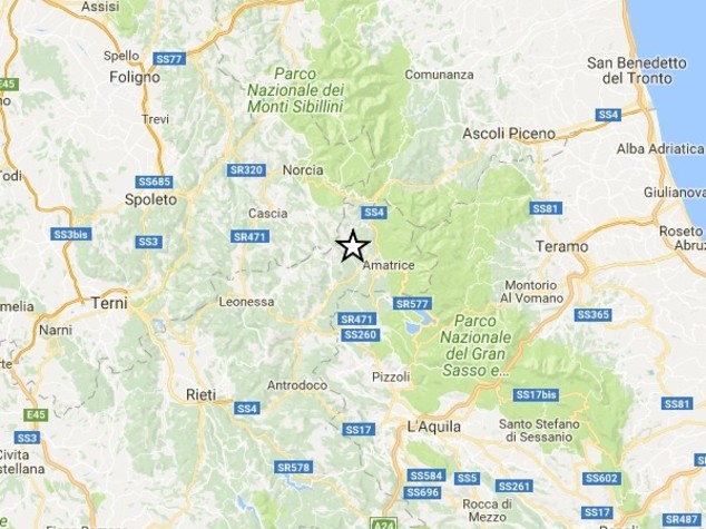 Terremoto: scossa 3.9 ad Amatrice, la terra trema anche ad Arezzo