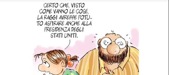 La Raggi è come Trump. Prima stilettata di Staino su Tiscali.it
