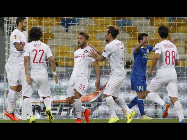 Europa League: l'Inter vince 1-0 in Ucraina, Bruges-Torino 0-0