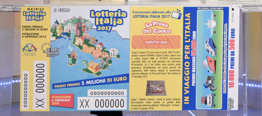 Lotteria Italia: venduto ad Anagni il biglietto da 5 milioni