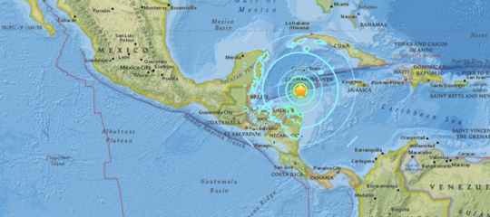 Honduras: sisma 7,2, allerta tsunami nel Mar dei Caraibi