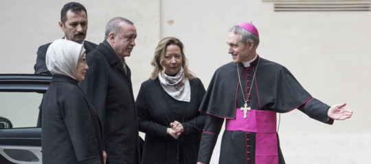 Erdogan arrivato in Vaticano