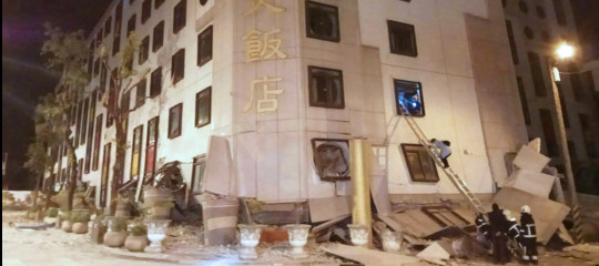 Taiwan: crolli per un terremoto di magnitudo 6,4, si temono vittime