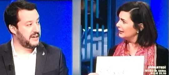 Confronto tv Boldrini-Salvini: stretta di mano poi è scontro duro su immigrazione