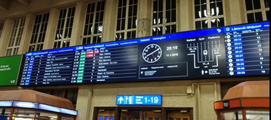 Nelle stazioni ferroviarie della Finlandia si 'parlerà' italiano