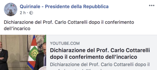 insulti cottarelli mattarella diretta facebook