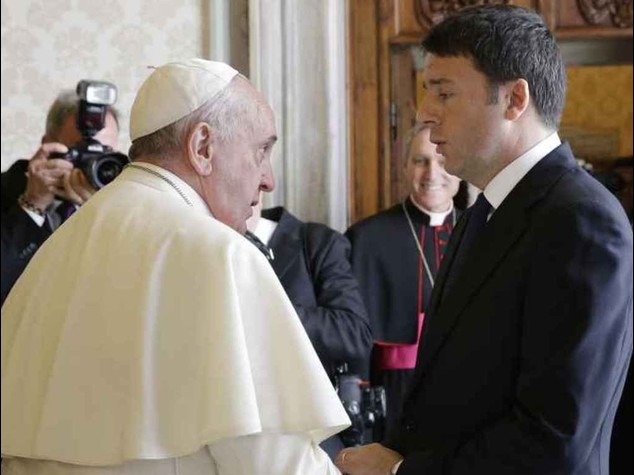 Vaticano: Renzi dal Papa con la famiglia per lo scambio di auguri - Foto