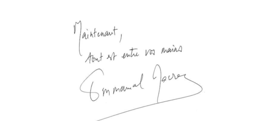 macron grafologia