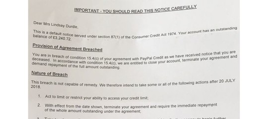 Sembrerà assurdo, ma morire vìola i termini di servizio di PayPal