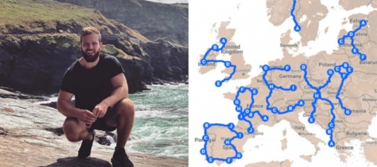 Storia di Andy, che gira l'Europa scrivendo "Stop Brexit" con un Gps per penna