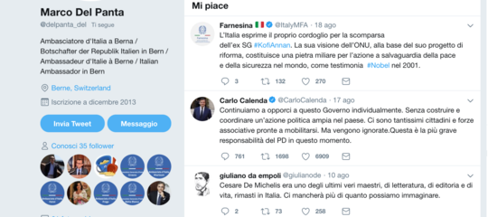 ambasciatore svizzera like calenda