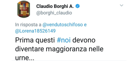 La traduzione forzata di un tweet di Borghi è diventata un mezzo caso internazionale