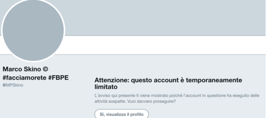 Lo strano caso dell'account del creatore di #FacciamoRete 'limitato' da Twitter