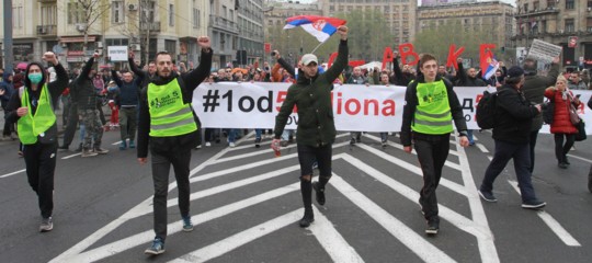 proteste serbia albania