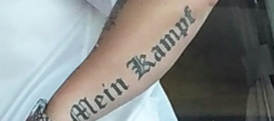 autista flixbus tatuaggio mein kampf