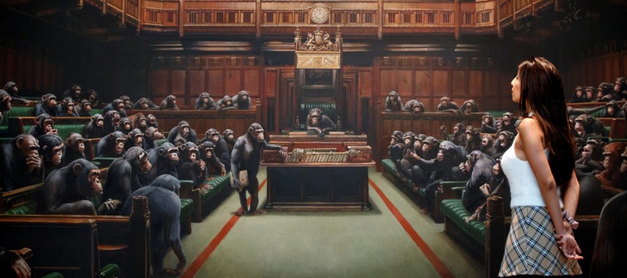 Un Quadro Di Banksy Che Prende Il Giro Il Parlamento E Stato Battuto A Un Prezzo Record