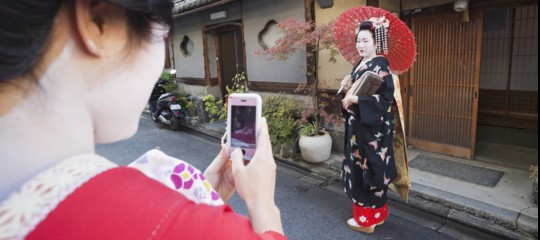 geishe selfie foto
