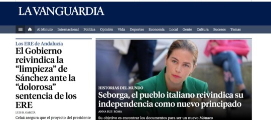 Calatogna Seborga "Principato" italiano La Vanguardia